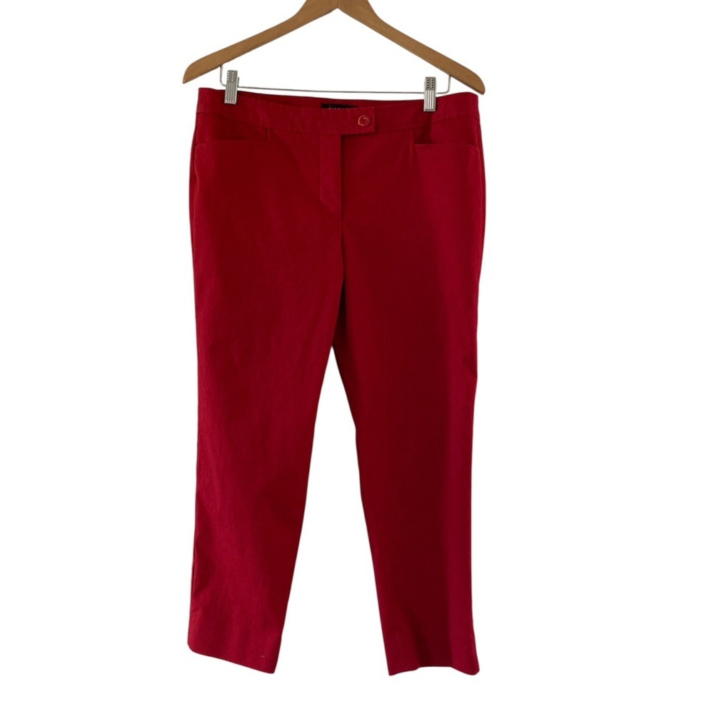 Talbots Red Cropped Straight-Leg Pants